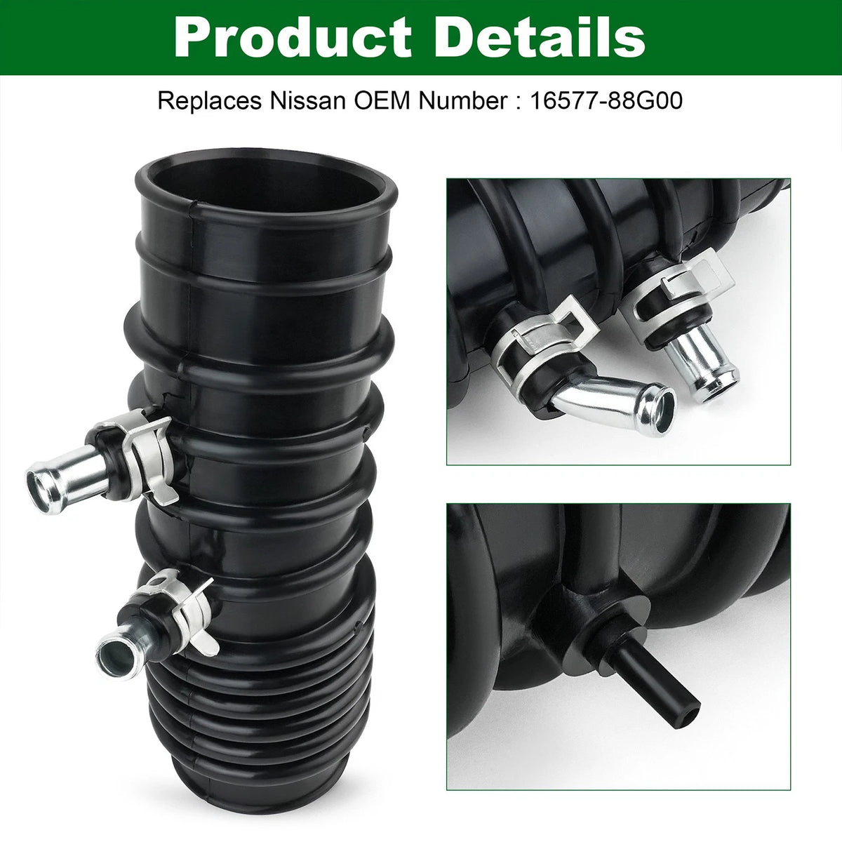 16577-88G00 Air Intake Hose For Nissan Hardbody Pickup D21 89-94 3.0L V6 Engine
