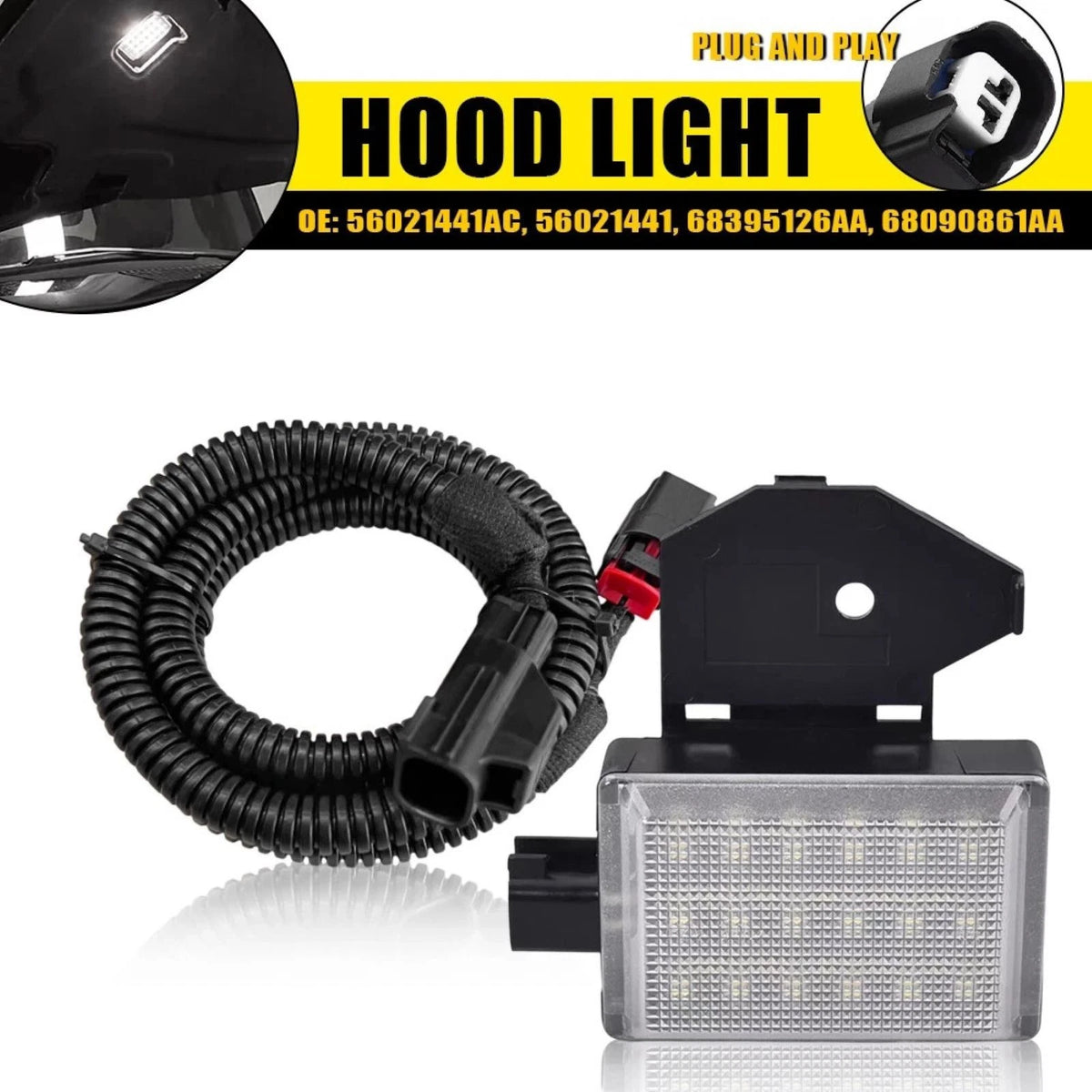 Waterproof Underhood Hood Courtesy LED Light Wiring Harness 2001 For Dodge Neon