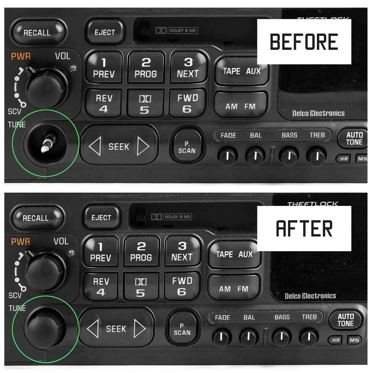 BASIKER Fit for Equipment Radio Stereo Control 18*18.8mm, Black
