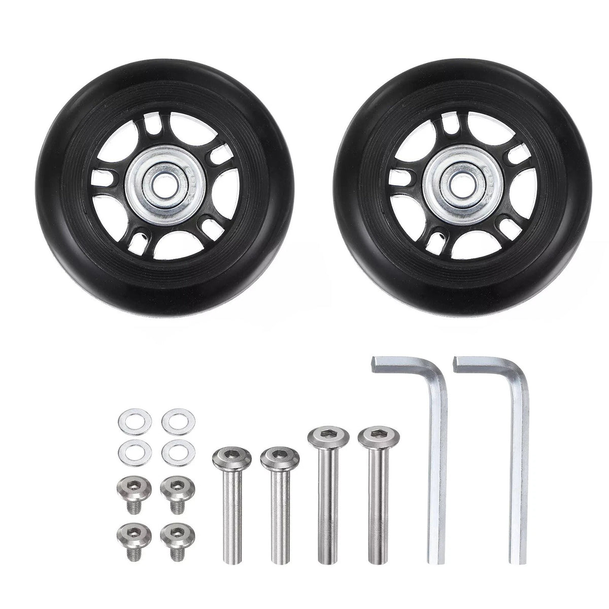 70x24mm Luggage Replacement Wheels Kits Repair Parts With Easy installation