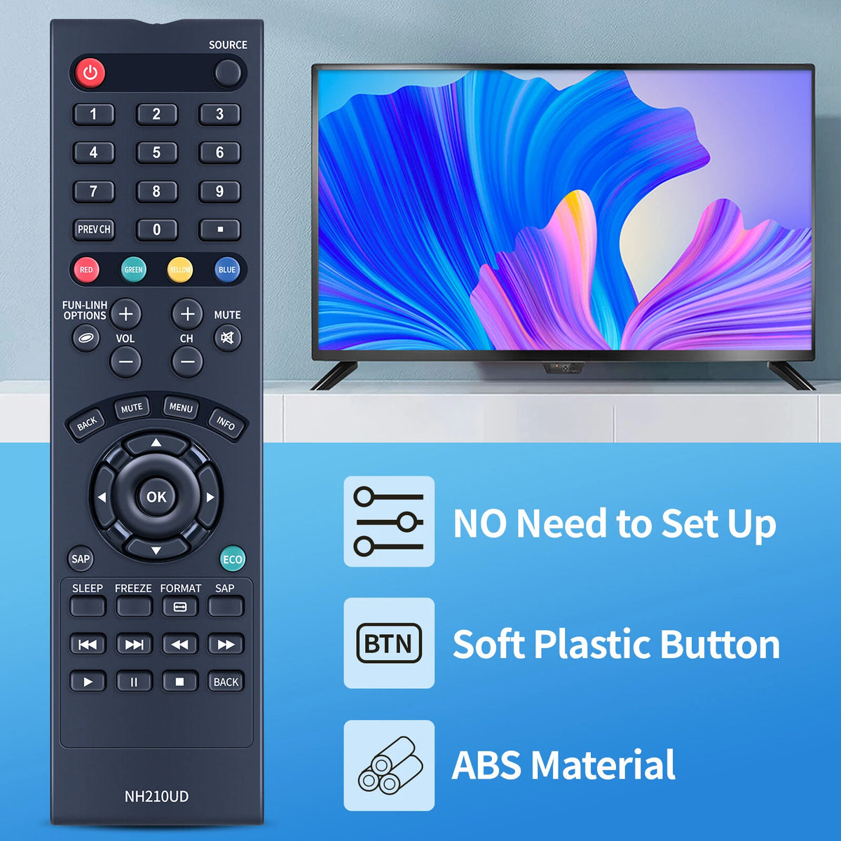 Replacement Remote Control For Sylvania TV LC190SS2 LC260SS2 LC320SS2 NH210UD