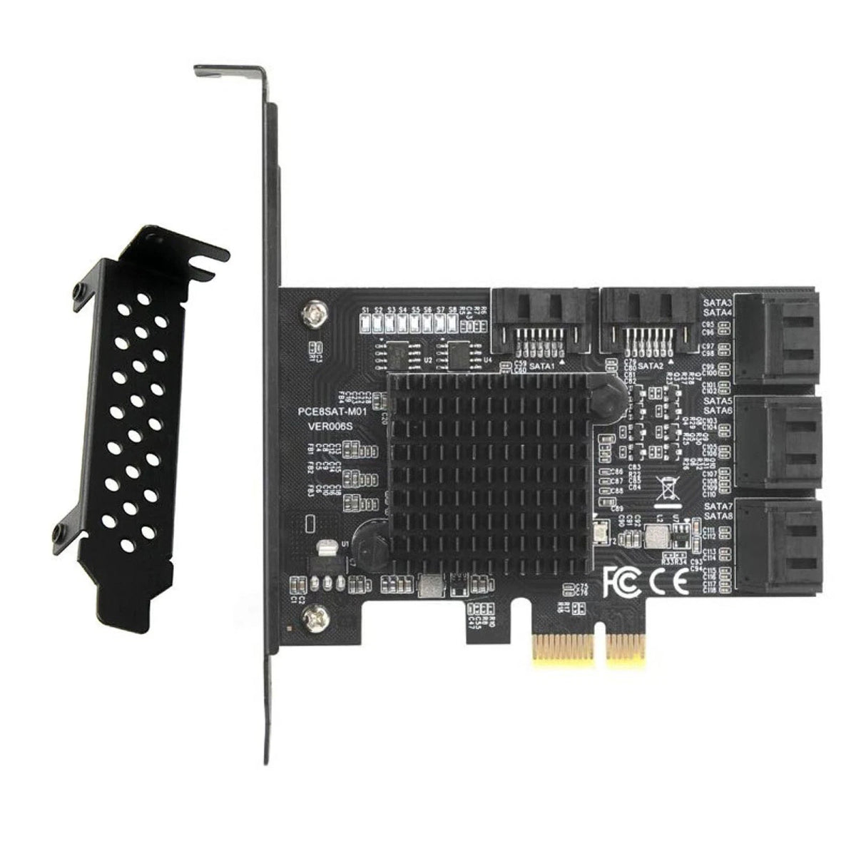 8-Port SATA 3.0 PCI Express Expansion Card PCI-E Controller 6G Adapter for HDD