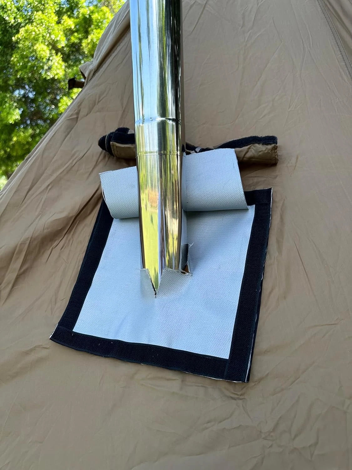 FIREHIKING Hot Tent Stove Jack 9" x 7.8" with Rain Flap Highly...