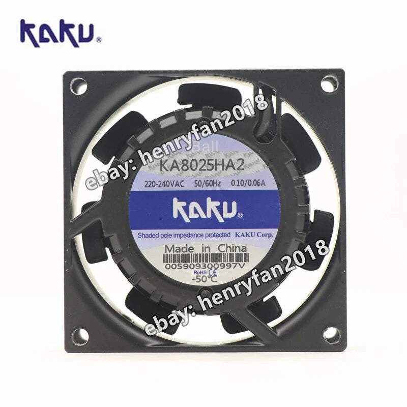 KAKU KA8025HA2 Axial fan 220/240V 0.10/0.06A 80*80*25MM Cooling fan Ball bearing