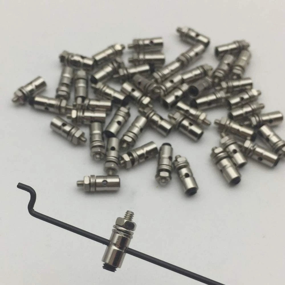 10PCs Steel Z Push Rods 1.2 x 140mm and Adjustable 140mm/5.51, Silver