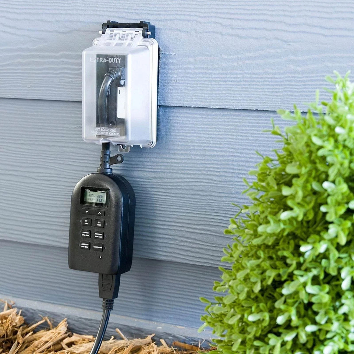 Weatherproof Outdoor Electrical Outlet Cover Single Gang Box Lockable Design