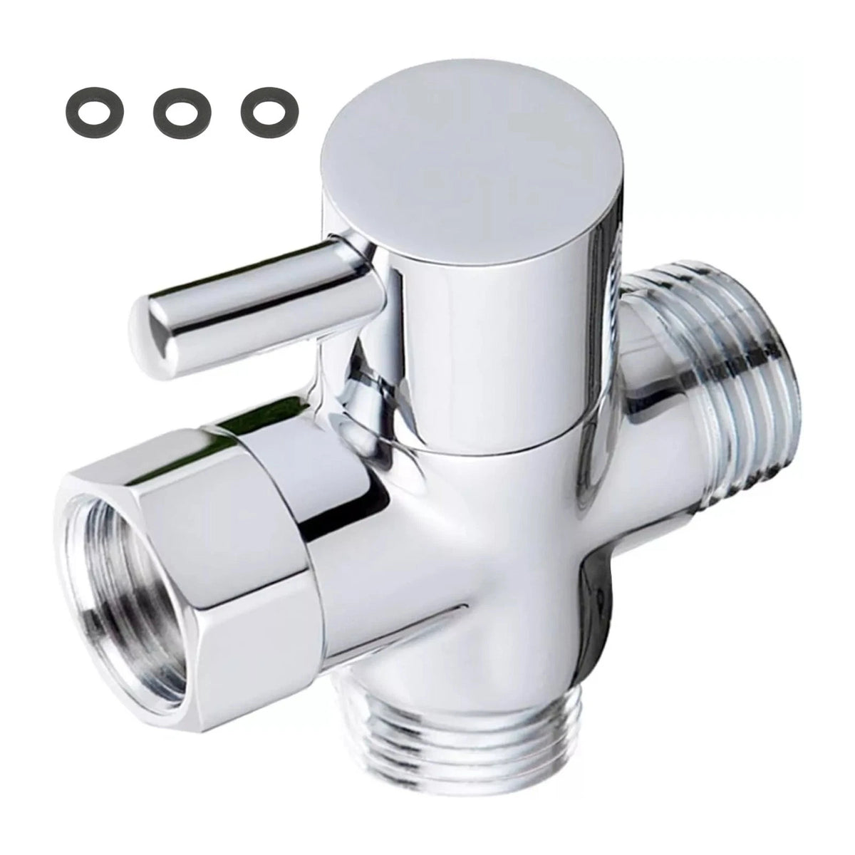 Solid Metal Water Divider 1/2in Connection for Handheld Fixed Head Switching