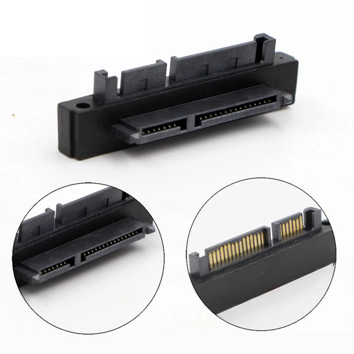 90 Degree SATA 22Pin 7+15 Male to SATA 22Pin Female Connector Replacement Parts