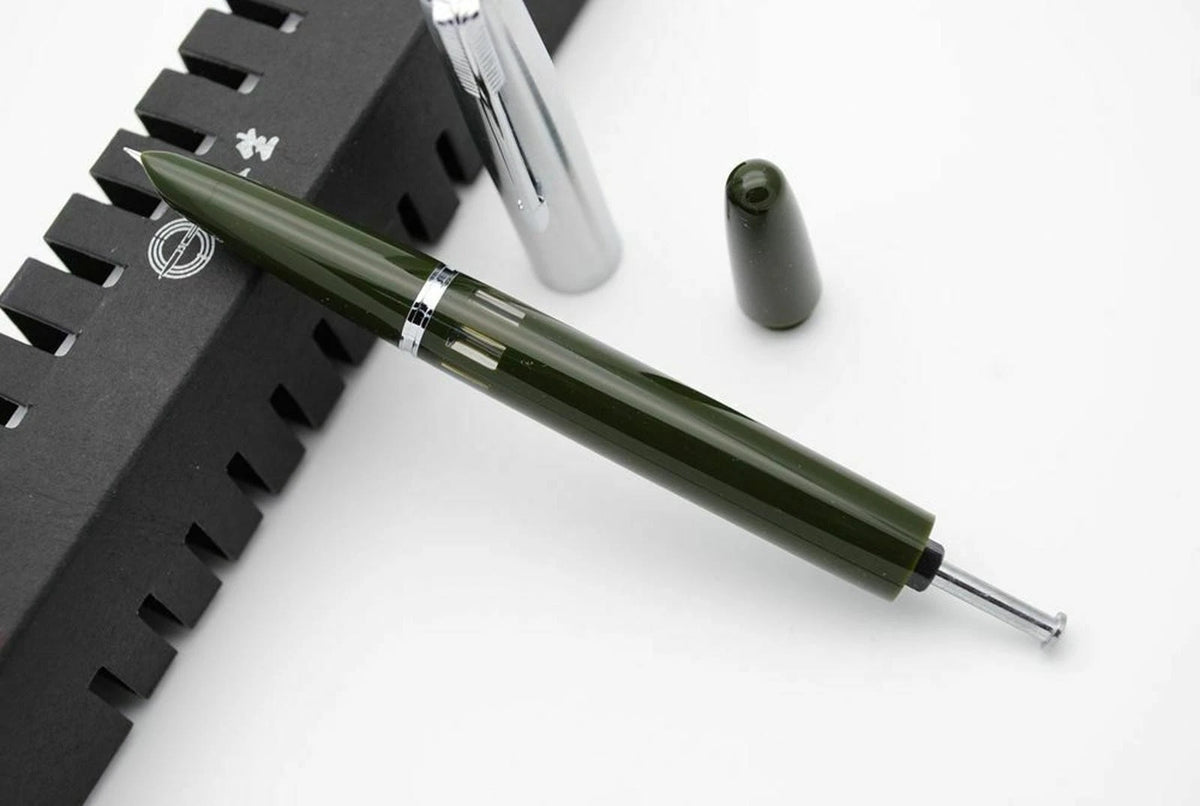 1Pc Classic Wing Sung 601 Steel Cap Vacumatic Fountain Pen F Nib 0.5mm Ink Pen a