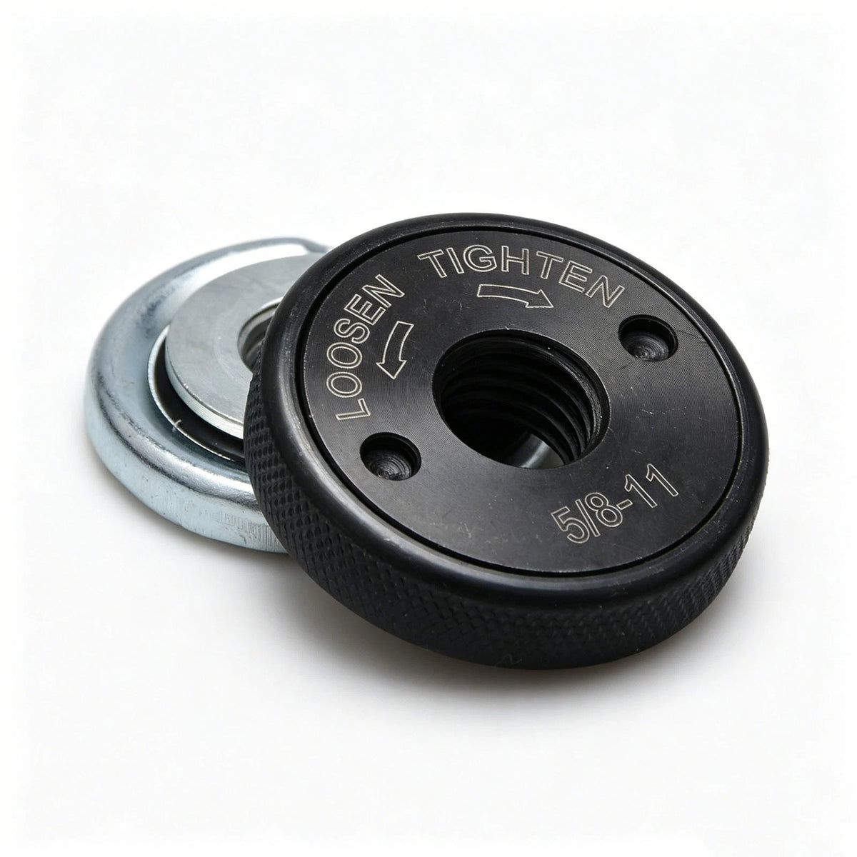 Replacement 5/8"-11 Angle Grinder Flange Nut Kit 2-Pack D-Ring & Knurled Nuts
