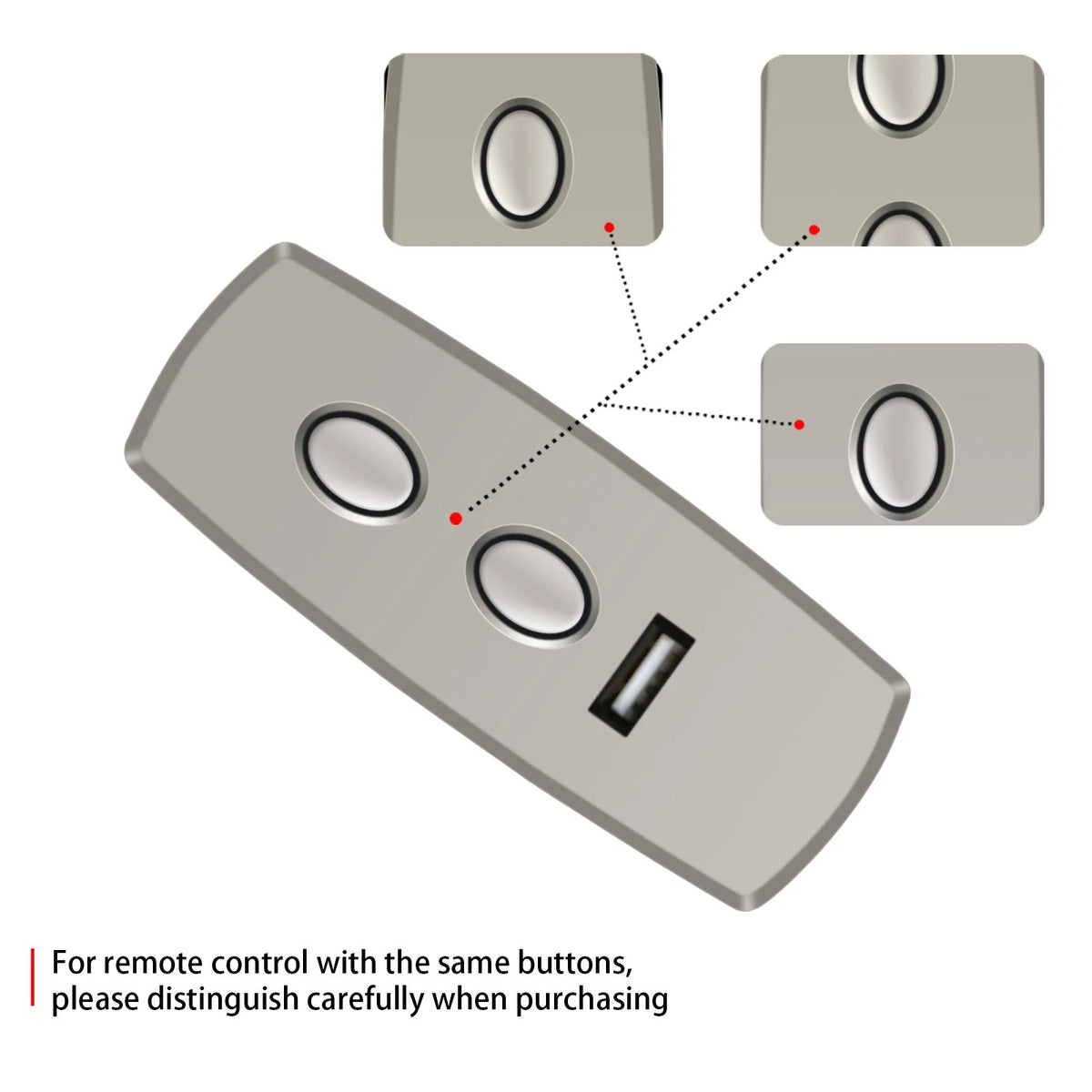 For Okin 2 Button 5 Pin Lift Chair or Power Recliner Hand Control with USB