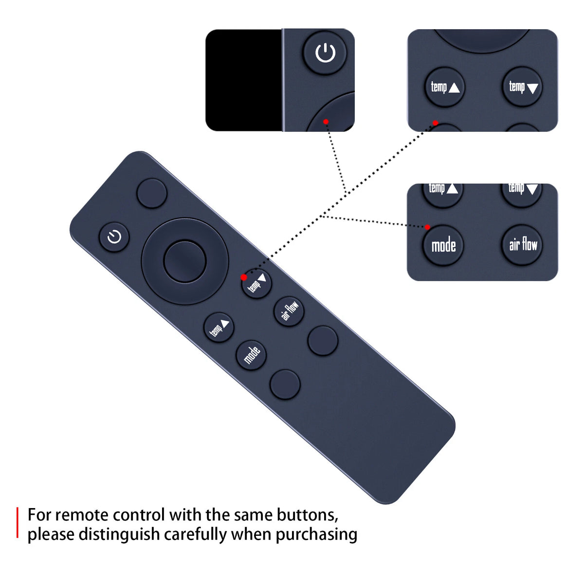 Replacement Remote Control For Bionaire Window Fan BWF0910AR BW2300 BW2100R