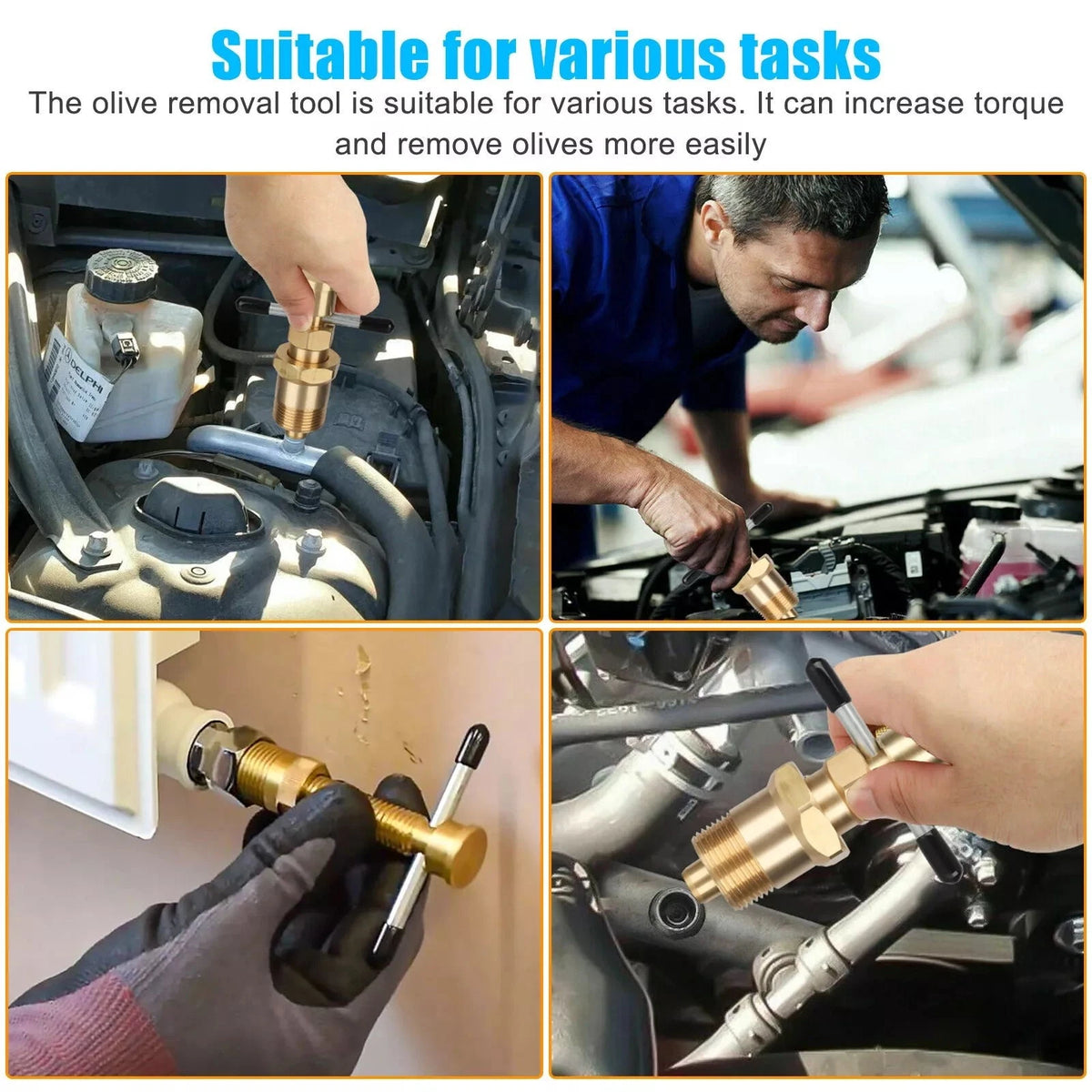 Brass Pipe Olive Fitting Thread Remover Ferrule Sleeve Puller Tool Brass