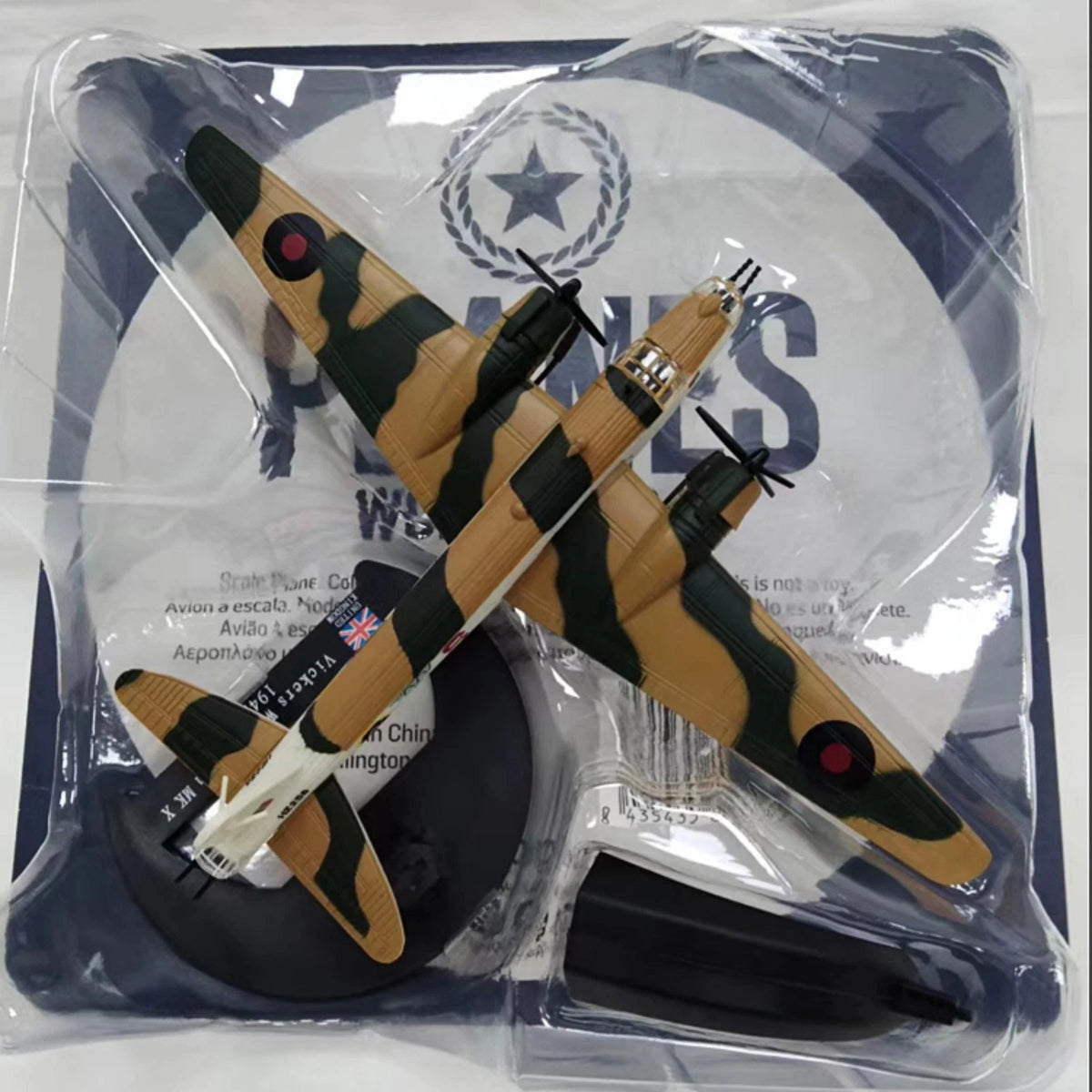 1/144 WWII UK Vickers Wellington Bomber Model Airplane Finished Alloy Decoration