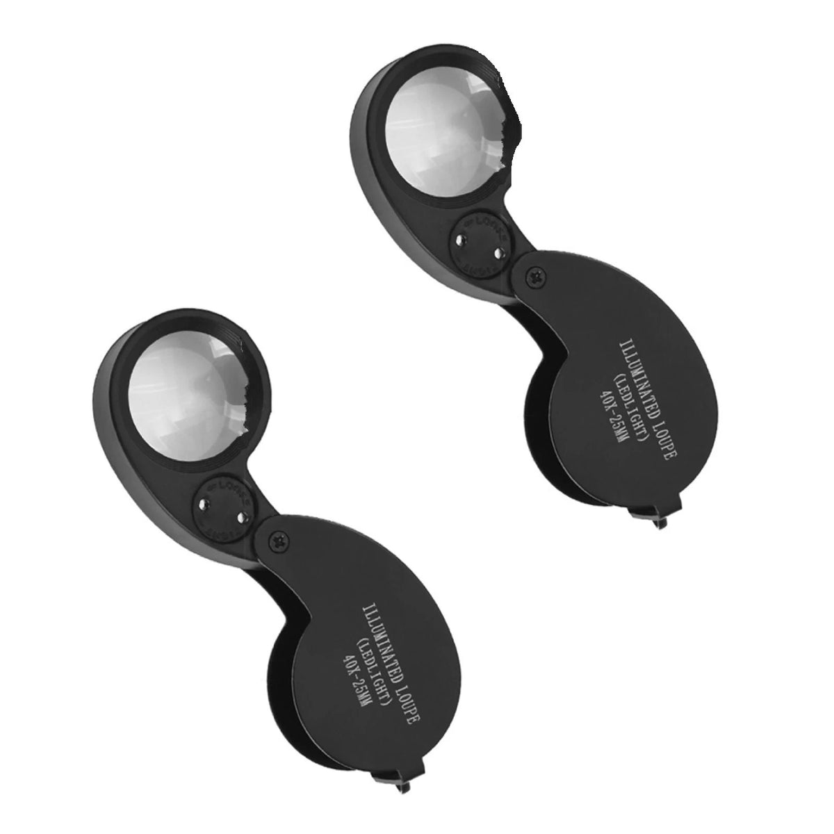 2Pcs Alloy 40X Magnification Loupe Jewelry Eye Glass Printing Magnifier qq