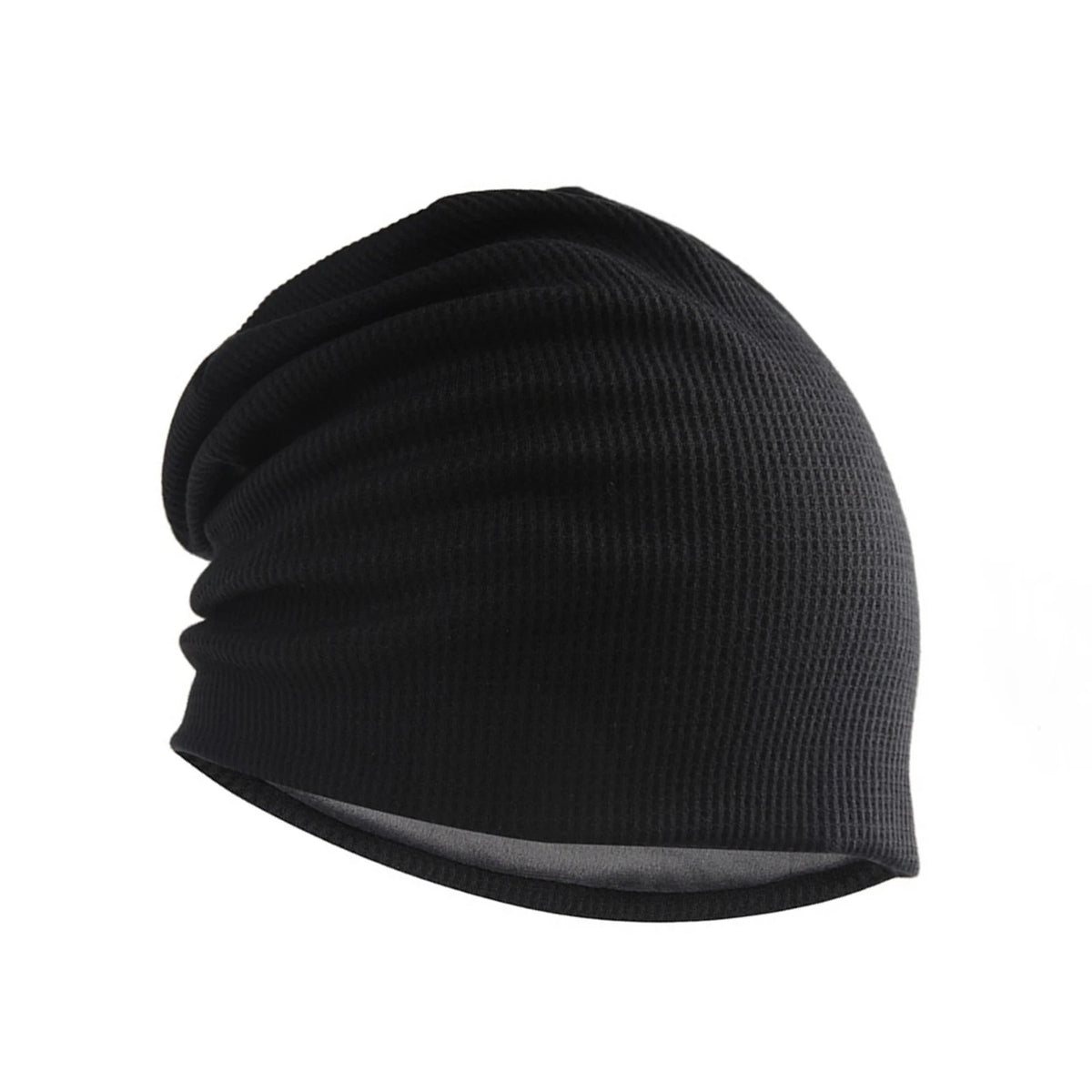Black Men Women Baggy Cap Slouch Oversize Hat Ski Beanie Winter Knit Warm G