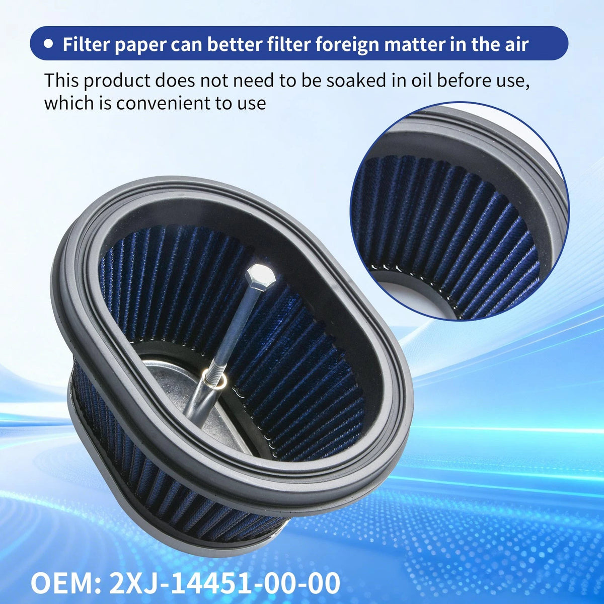 2XJ-14451-00-00 Air Filter Traps 99% Dirt For Yamaha Blaster 200 Off-Road Use