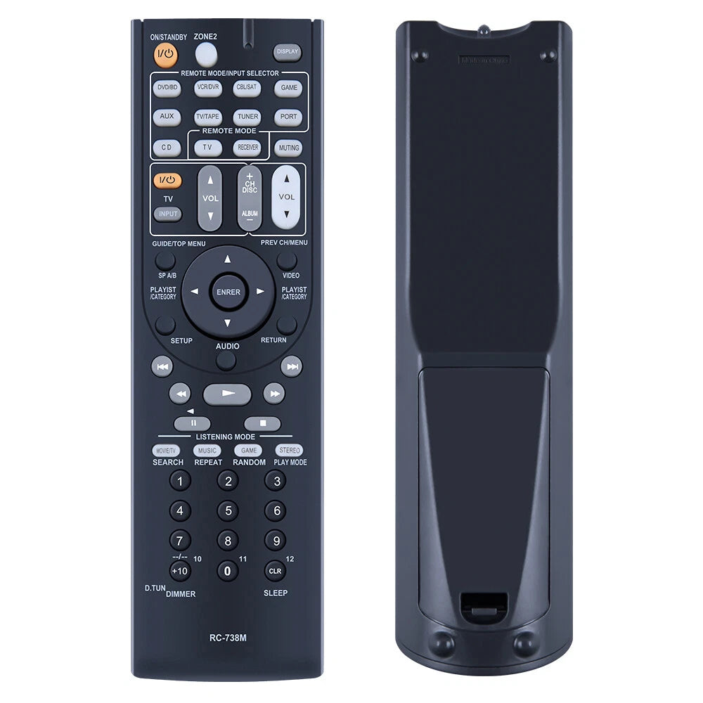 RC-738M Remote Control For Onkyo AV Receiver HT-RC160 HT-S7200 TX-SR607
