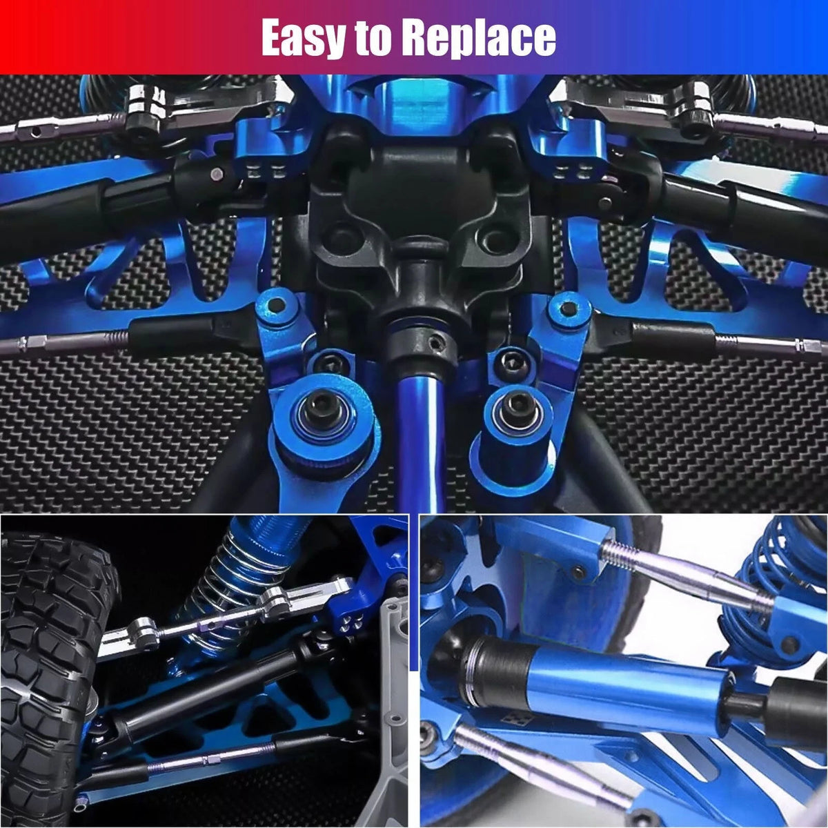Blue Full Set RC Car Upgrade Parts For Traxxas Slash 2WD/Stampede/Rustler 1/10