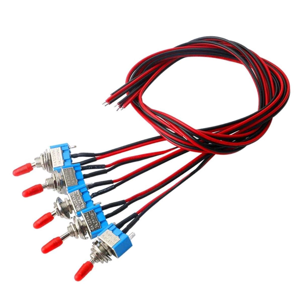 10* Professional Car Mini Toggle Switch With Pre-Wired For 6mm Mounting Hole
