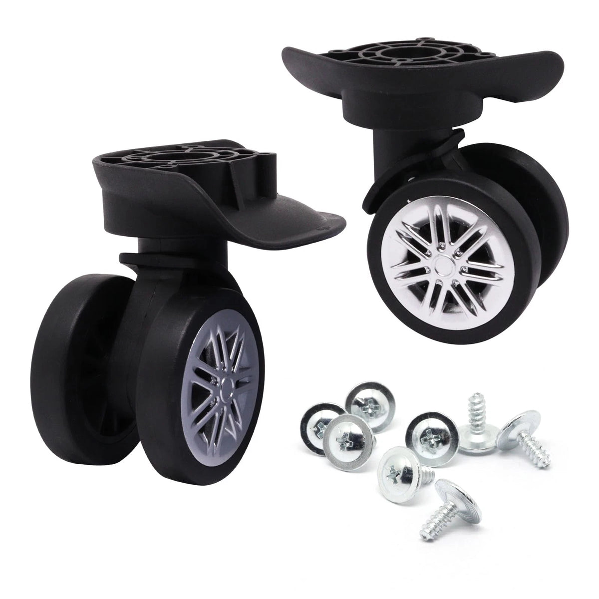 ZHMEINA Luggage Wheels Replacement Kit, Suitcase 2pcs, Black
