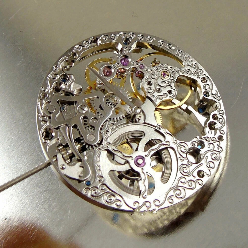 17 Jewels Hollow Manual Mechanical Watch Movement Small Seconds @ 6 For ETA 6498