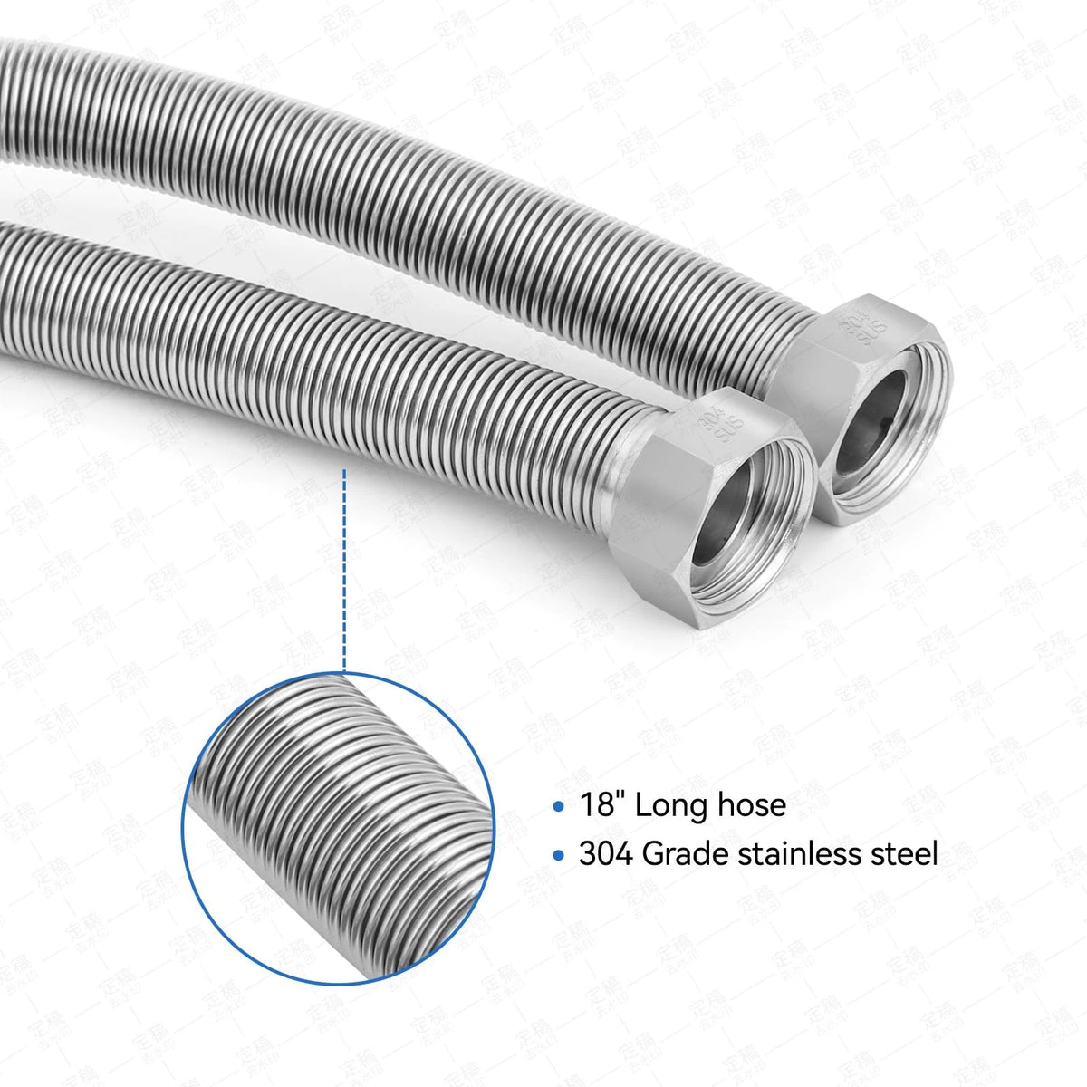 Update 304 Stainless 24L 3/4" MIP x 2PCS, steel color