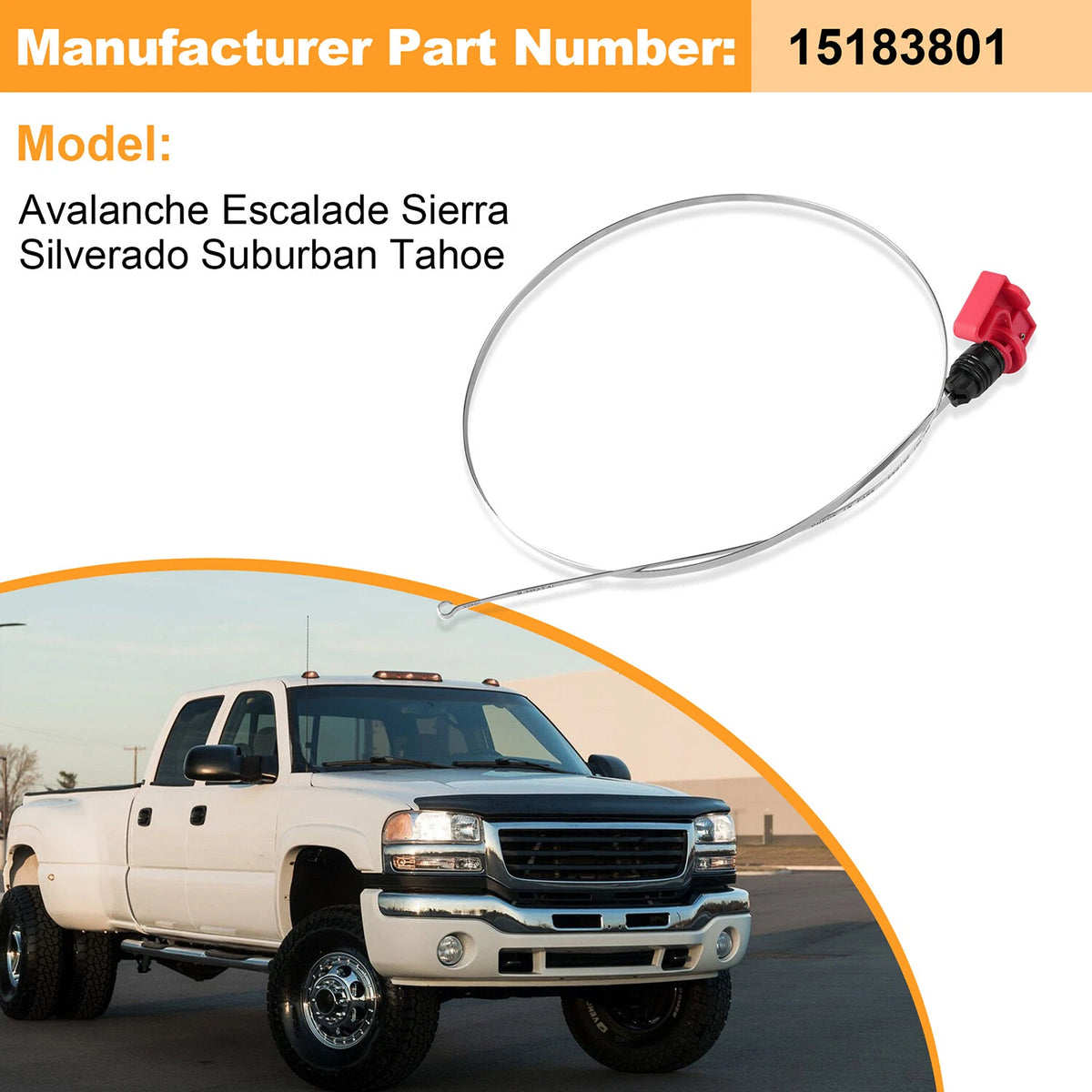 Transmission Fluid Level Indicator 15183801 for GMC Sierra Yukon,Hummer H2