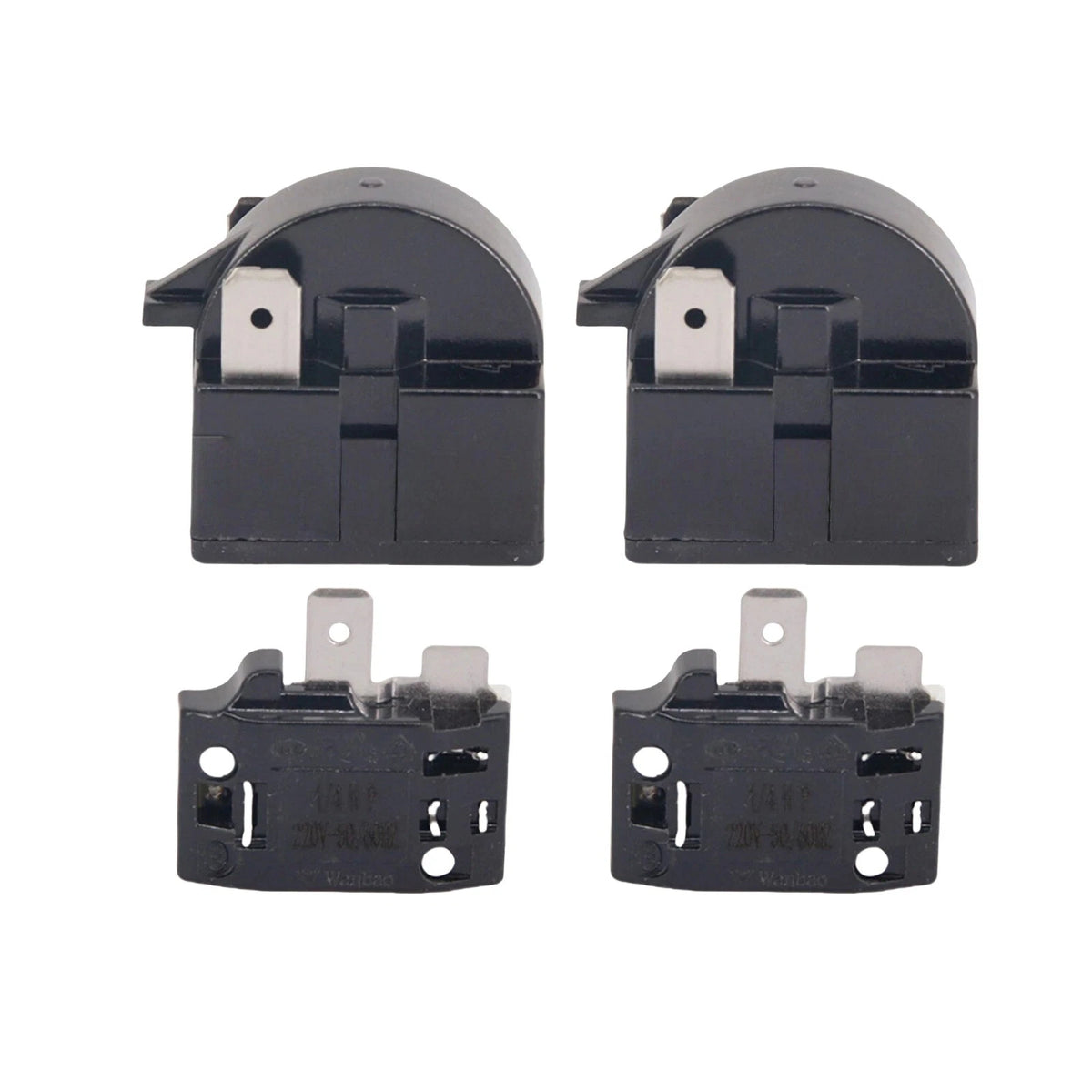 2x Starter Relay + 2x 6750C Thermal Overload Protector for Cooler Compressor