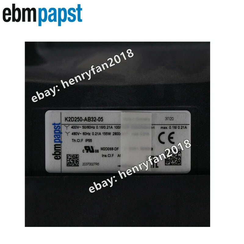 Ebmpapst W2D270-EB26-08 K2D250-AB32-05 AC 400V 0.26A Siemens Spindle Motor Fan