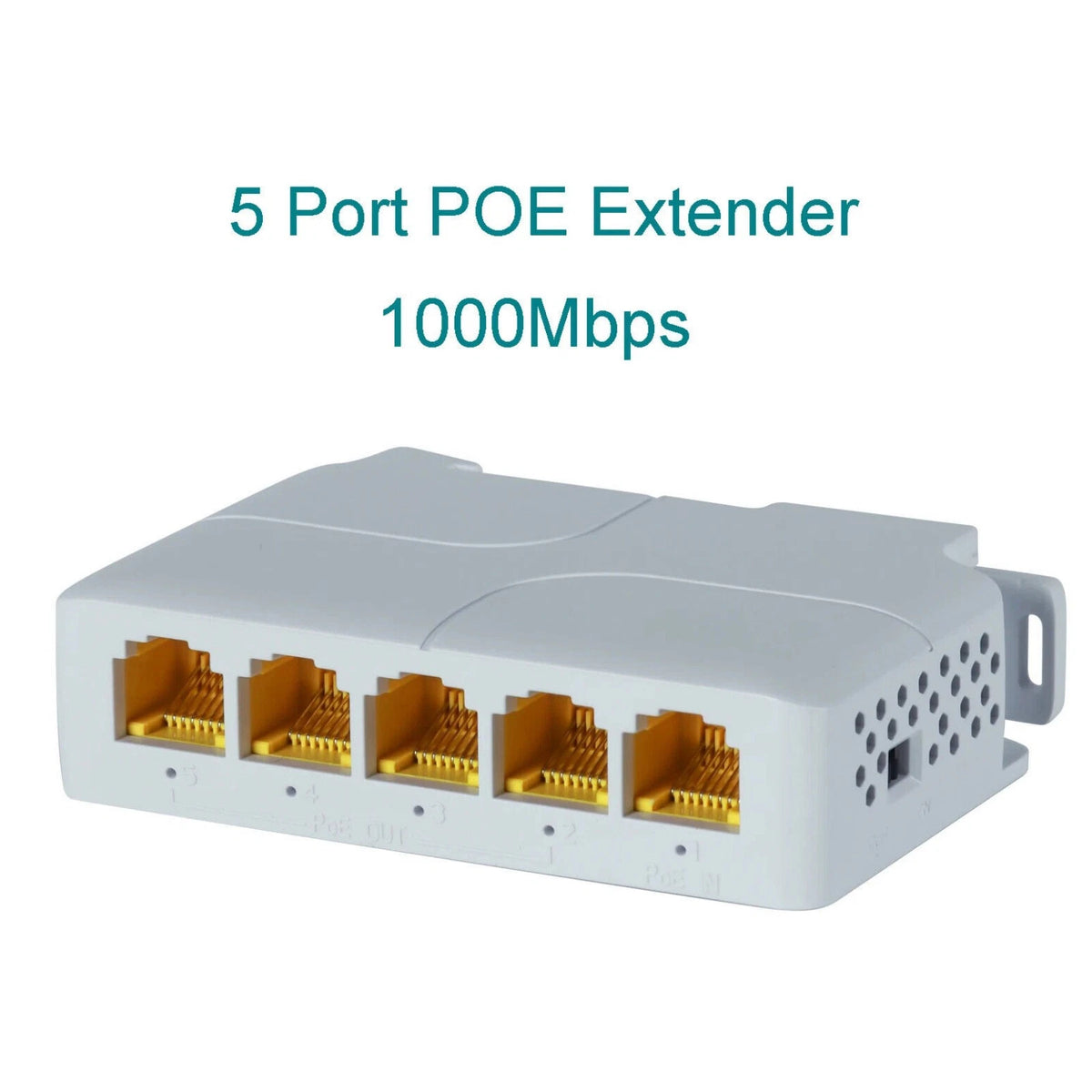 5 Port Gigabit POE Extender 100/1000Mbps 90W POE Repeater For AP, IP Camera