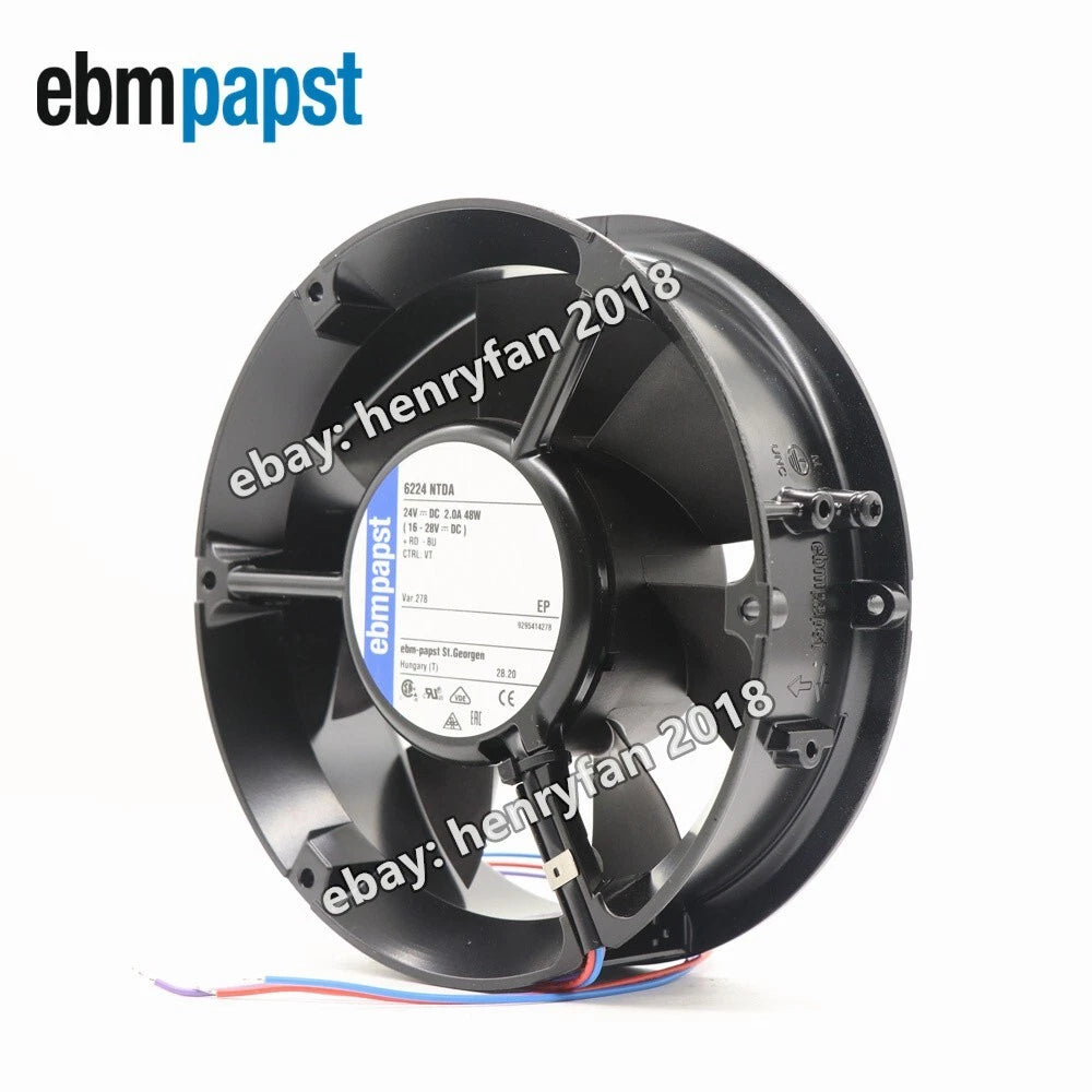 Ebmpapst 6224NTDA Axial Fan DC 24V 50.4W 2.1A ??172x51mm Cabinet Cooling Fan