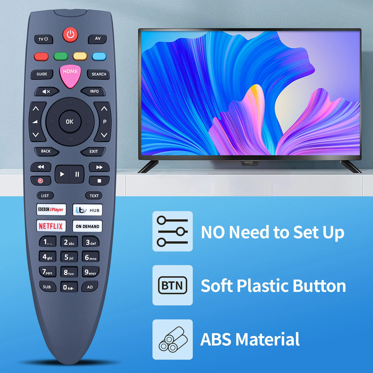 Replace Remote Control For FREESAT 4K ARRIS UHD-4X-1000GB UHD-4X-2000GB TV Box