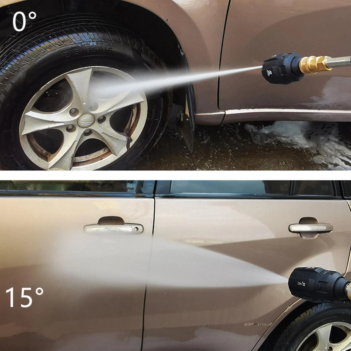 High Pressure Washer Nozzle 5 in 1 Adjustable Angles Rotating Water Nozzles