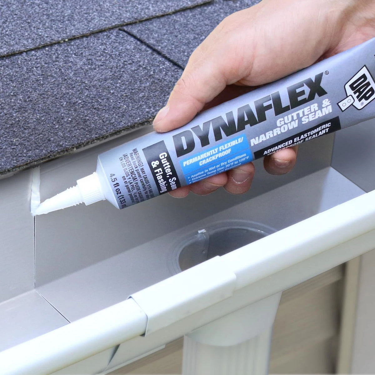 DAP Dynaflex Gutter & Narrow Seam Advanced Elastomeric 4.5 Oz, White