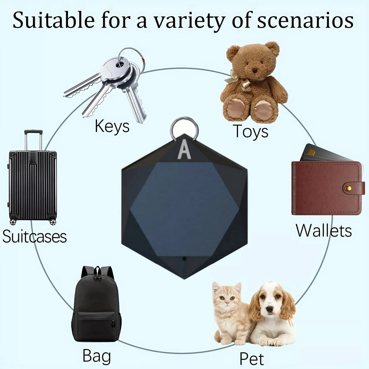 4-in-1 Key Finder Wireless Alarm Anti Lost Key Wallet Tag Tracker Accessories