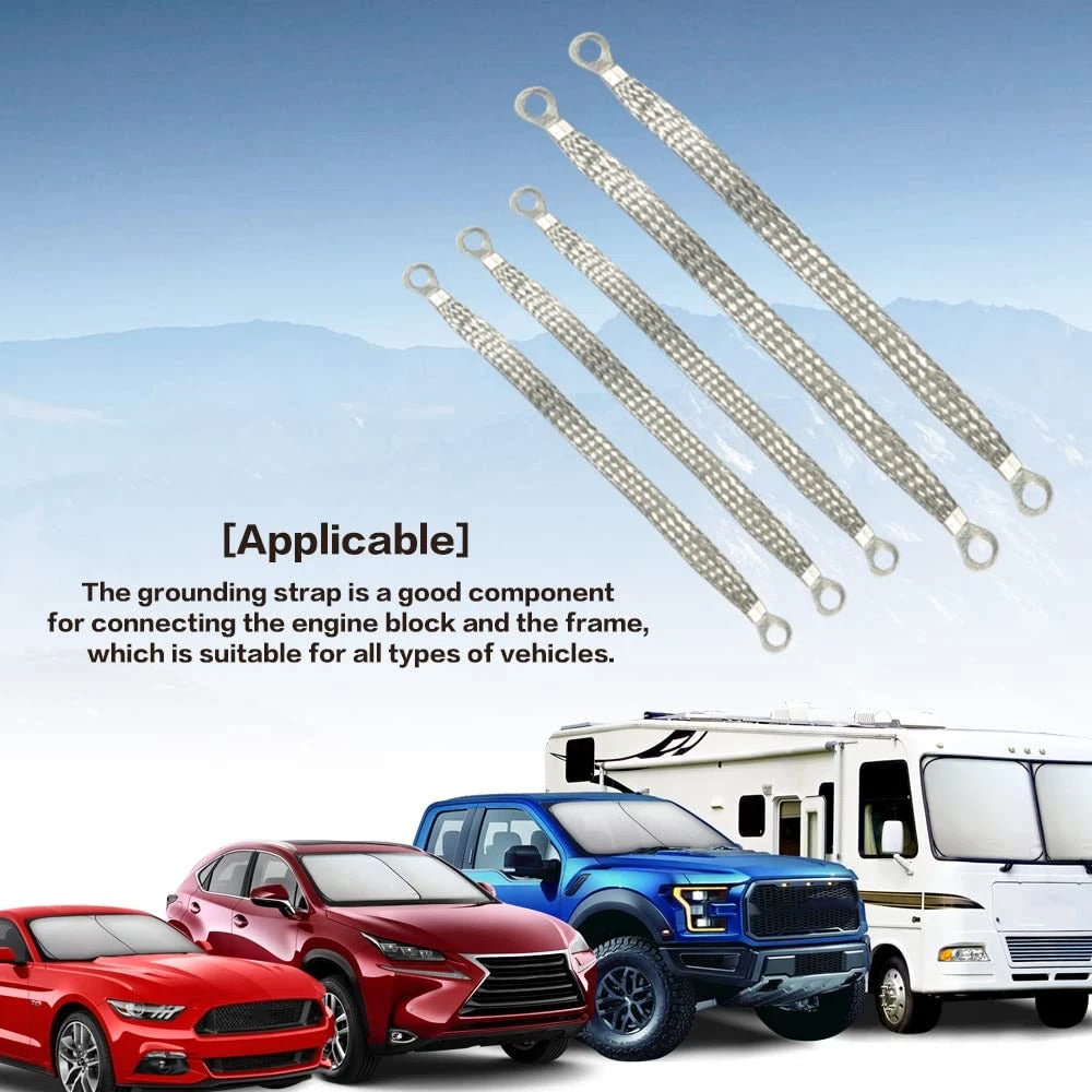 Universal Flat Braided Copper Ground Strap,Professional Vehicle Grounding...