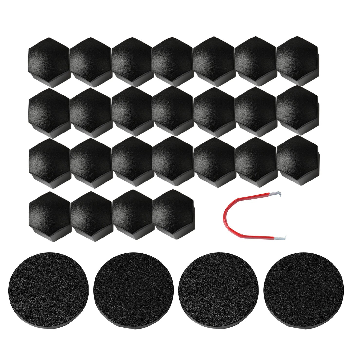 Fits Tesla Cybertruck Lug Nut Covers & Center Caps - Matte Black