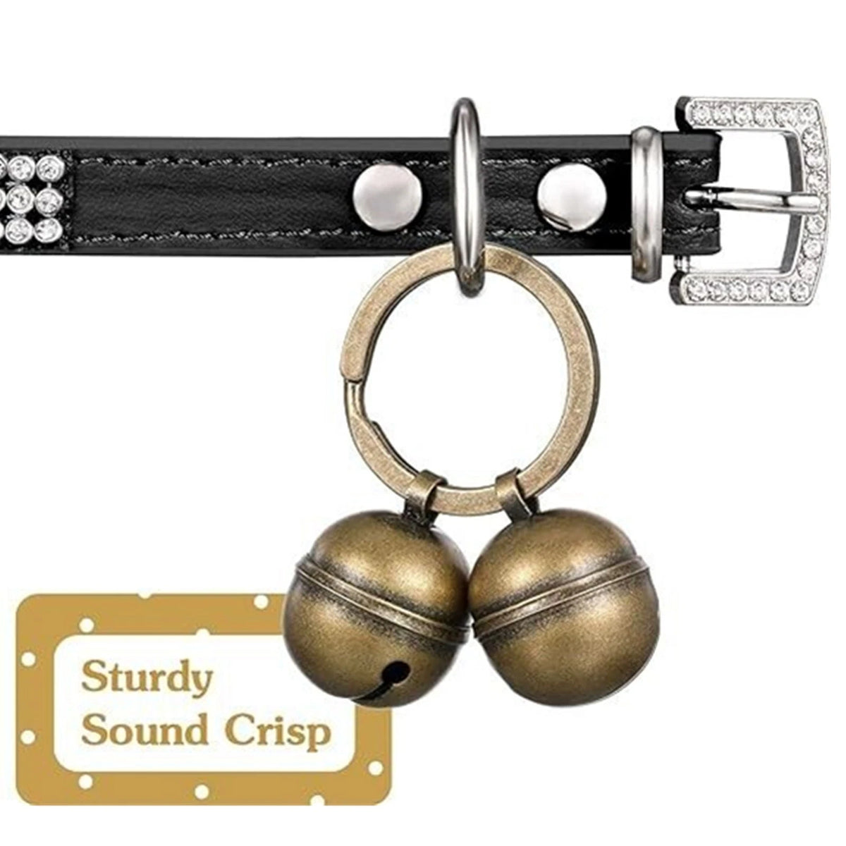 2 Pack Pendant Accessories Dog Bell Cat bell For Collar Brass Loud Pet Bell