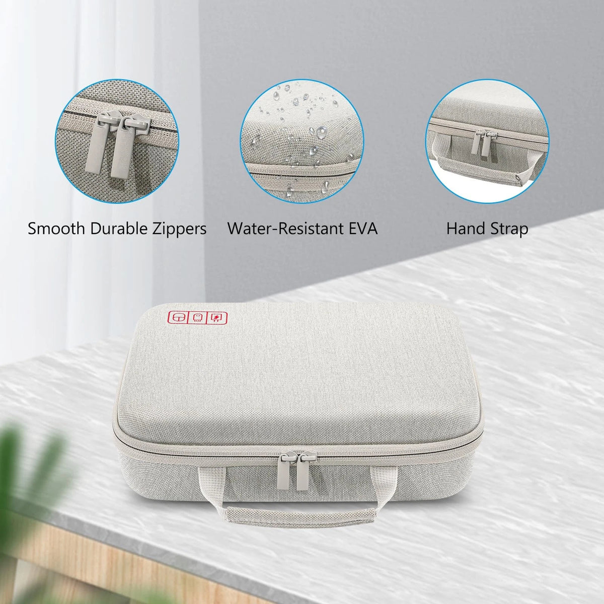 ProCase Hard Travel Extra Large - 11.8 x 8.0 x 3.3 Inch, Silver Gray