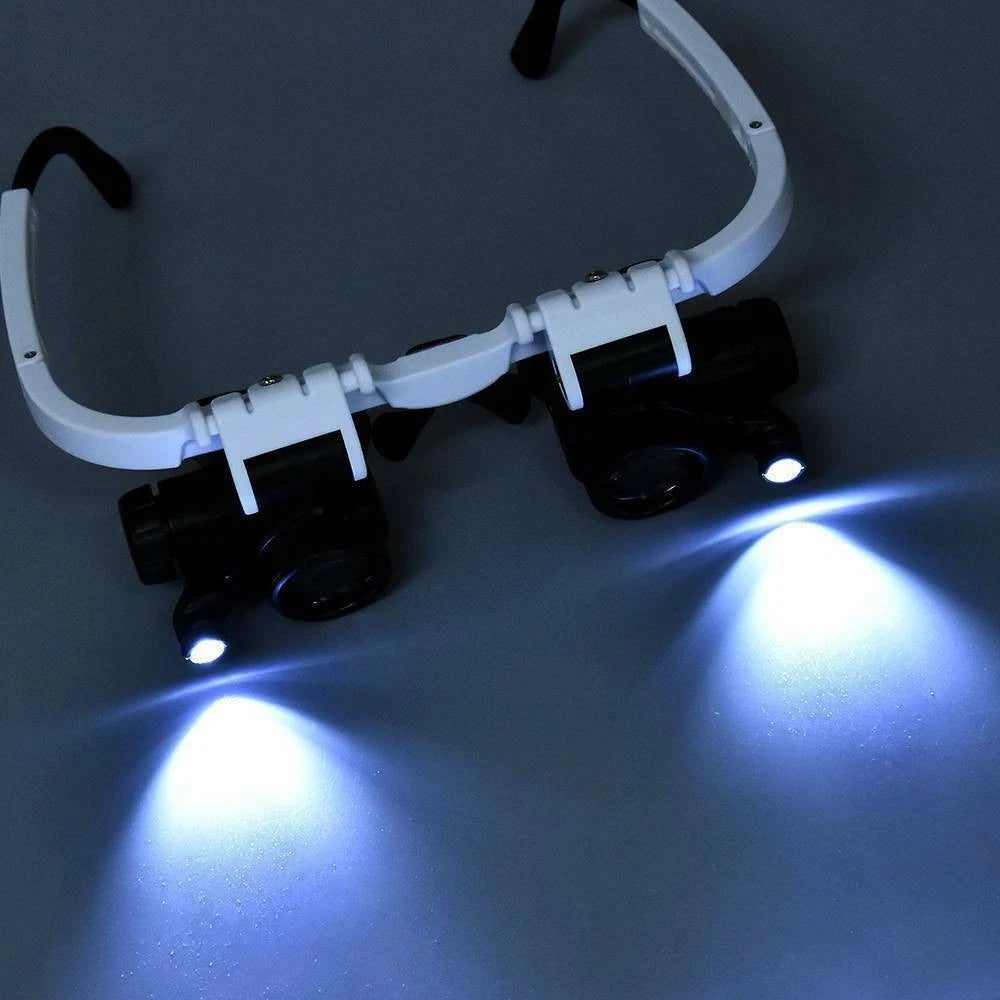 LED 8X 15X 23X Adjustable Magnifier Grass Eye Loupe Lens Jewelry Watch Repair