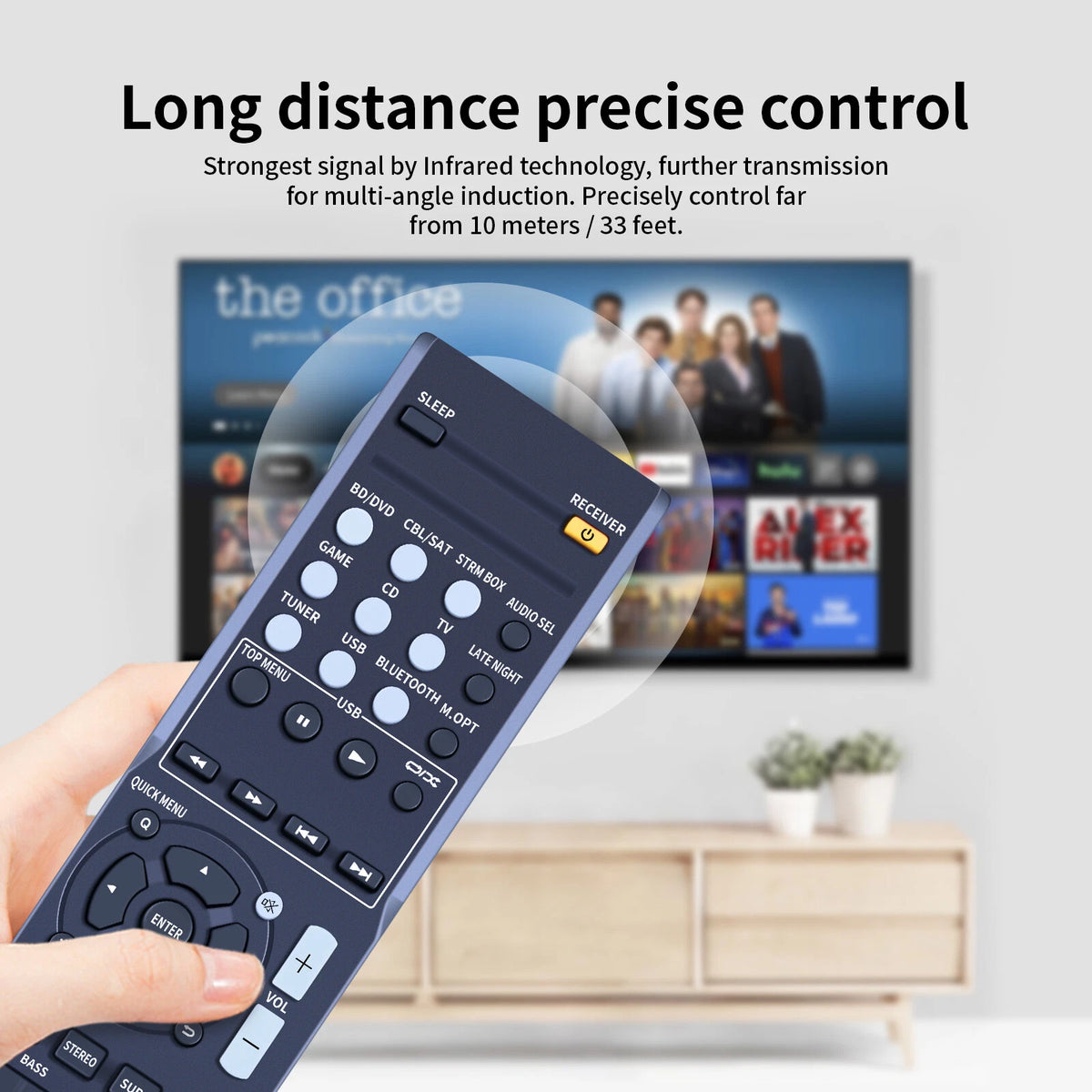 RC-964R Remote Control For Onkyo AV Receiver RT8300964000010S TX-SR383