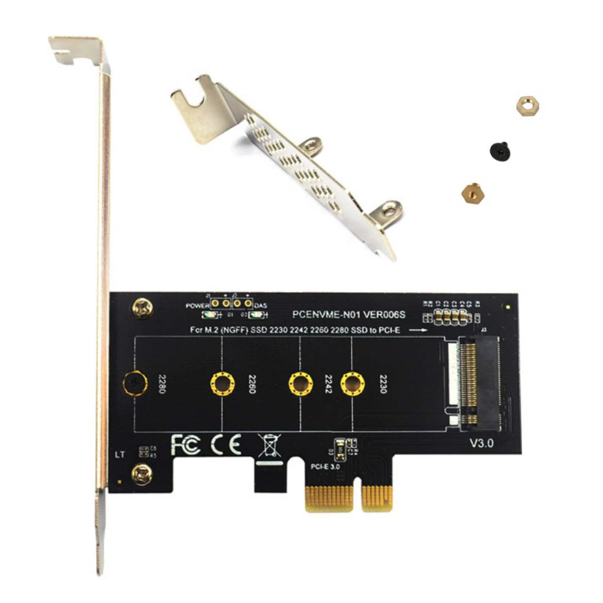 PCI-Express 1X to M.2 NGFF Adapter Card PCIE 3.0 X1 to NVME SSD M2 Support 2230