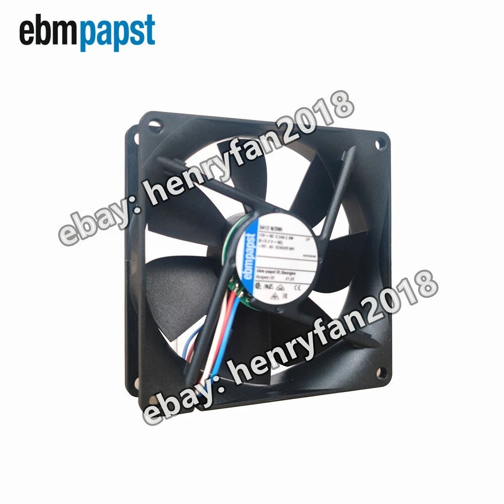 Ebmpapst 3412N/2HH Axial Fan 12V 2.9W 0.24A 90*90*25MM 3-wires Cooling Fan