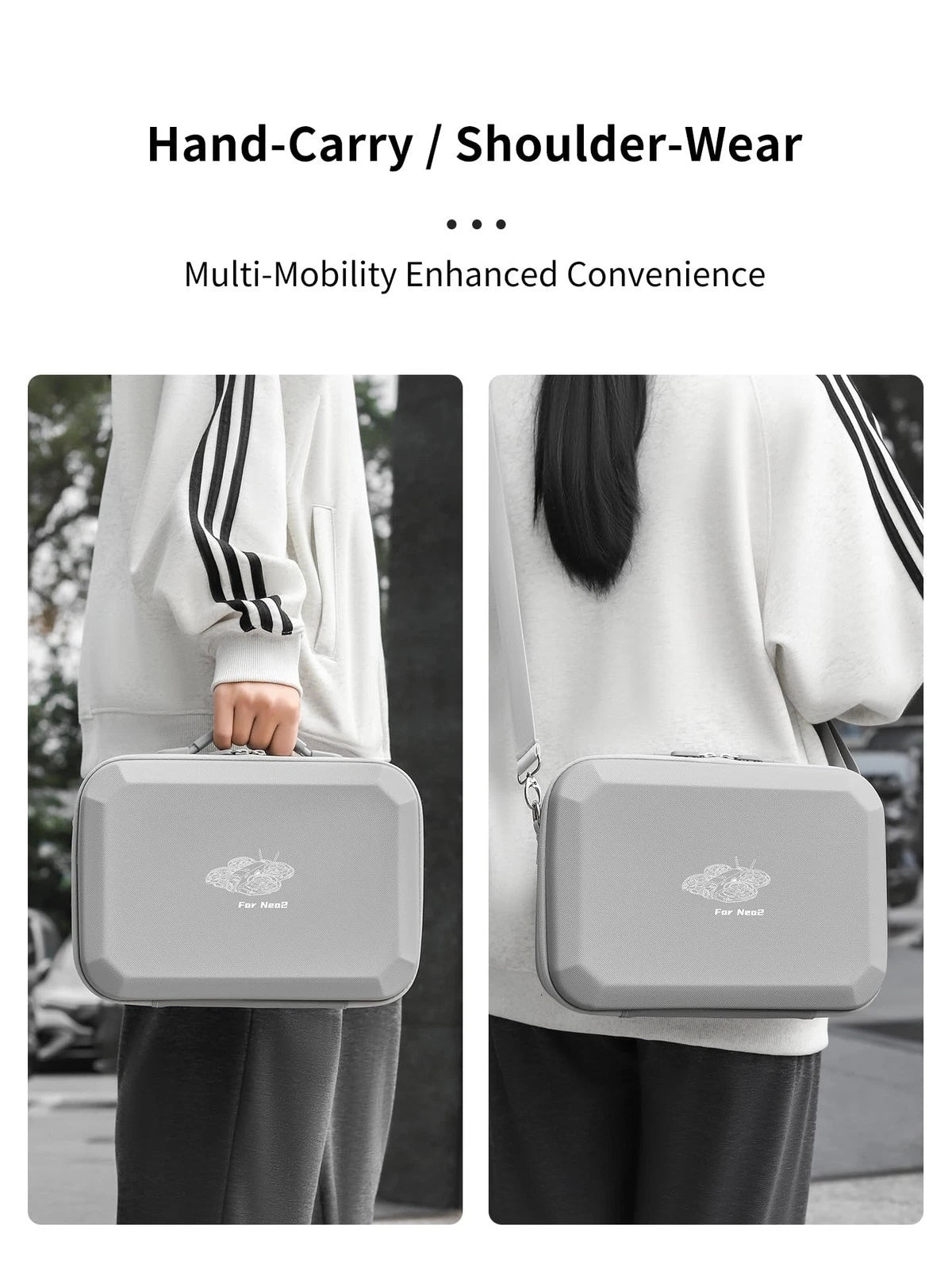Carrying Case for DJI Neo 2, Portable 32.5*23.5*9CM (12.8*9.2*3.5IN), grey