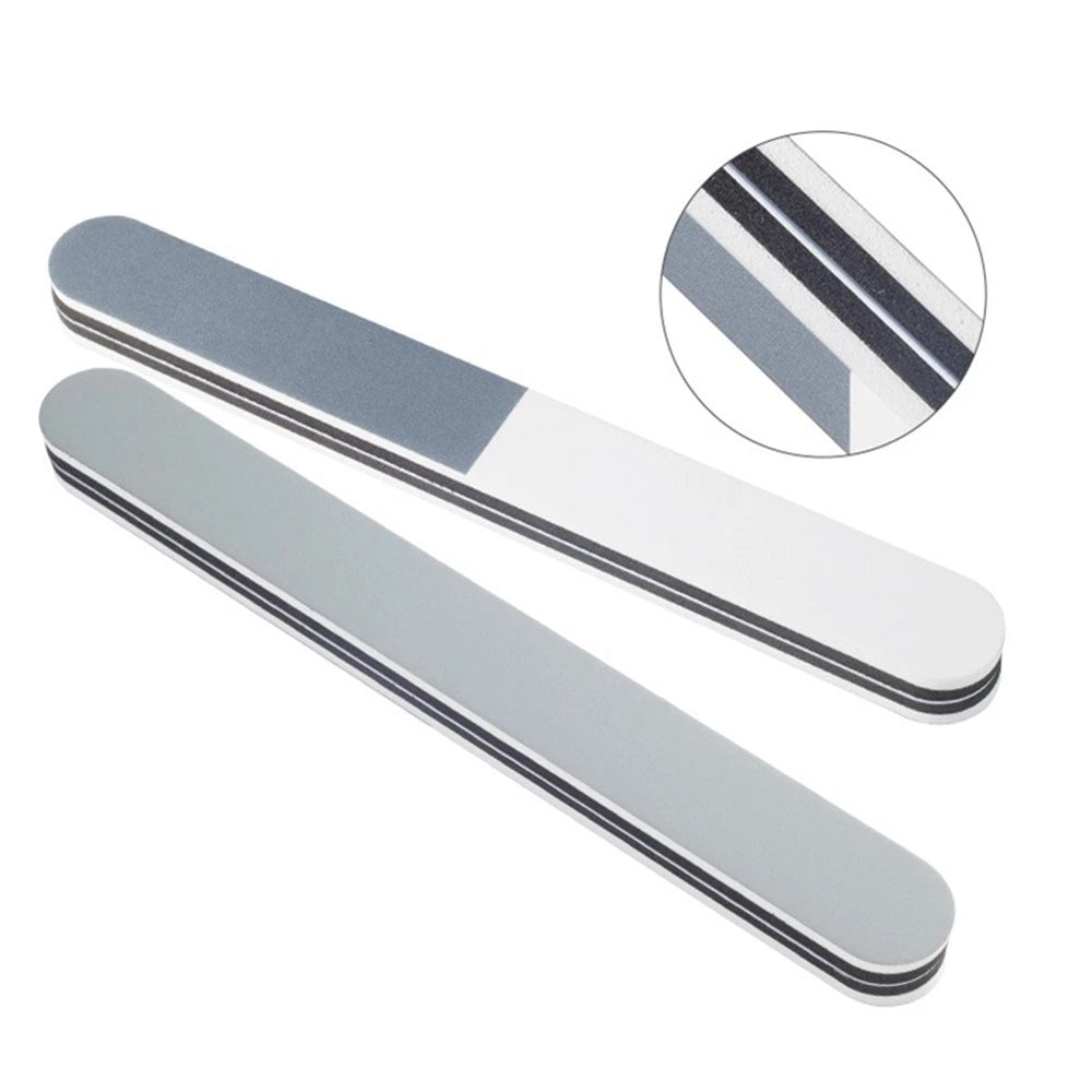5Pack Sponge Nail Buffer Files Block Grinding Polishing/Treatments Bar Military