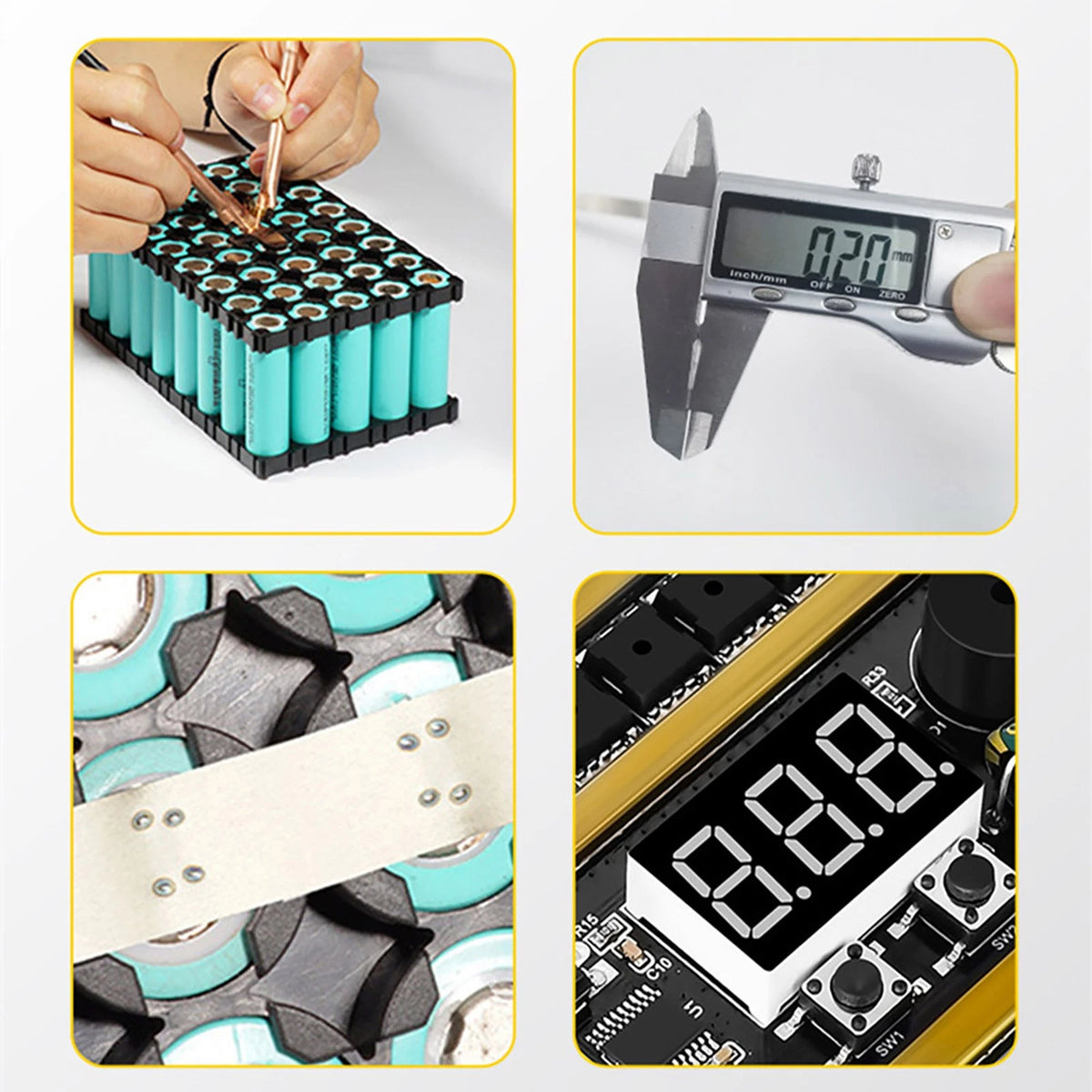 1Set DIY Mini Spot Welder Machine 8-24V Voltmeter Part For 18650 Lithium Battery