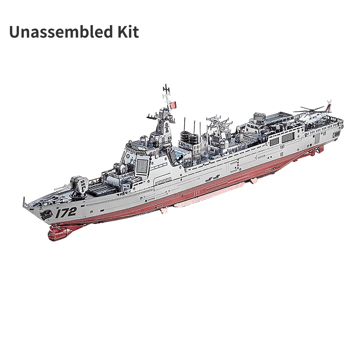 1/1000 Metal Unassembled Sheet 055 Destroyer Boat Ship Model DIY Collection Kit