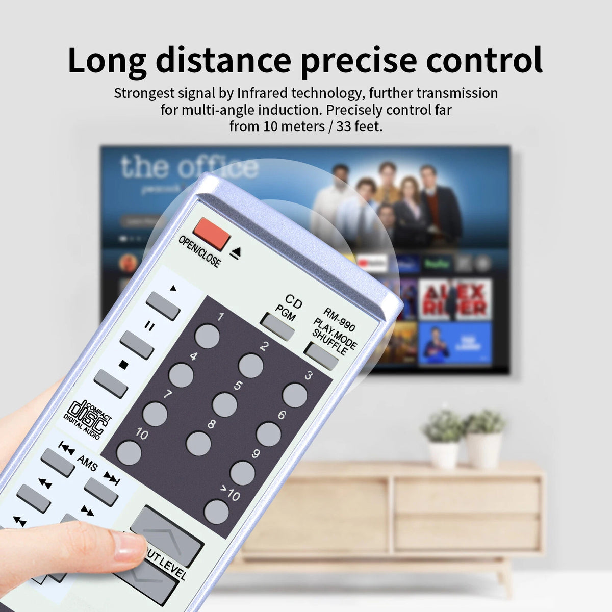 RM-990 Replacement Remote Control For Sony CD Player CDP497 CDP590 CDP790