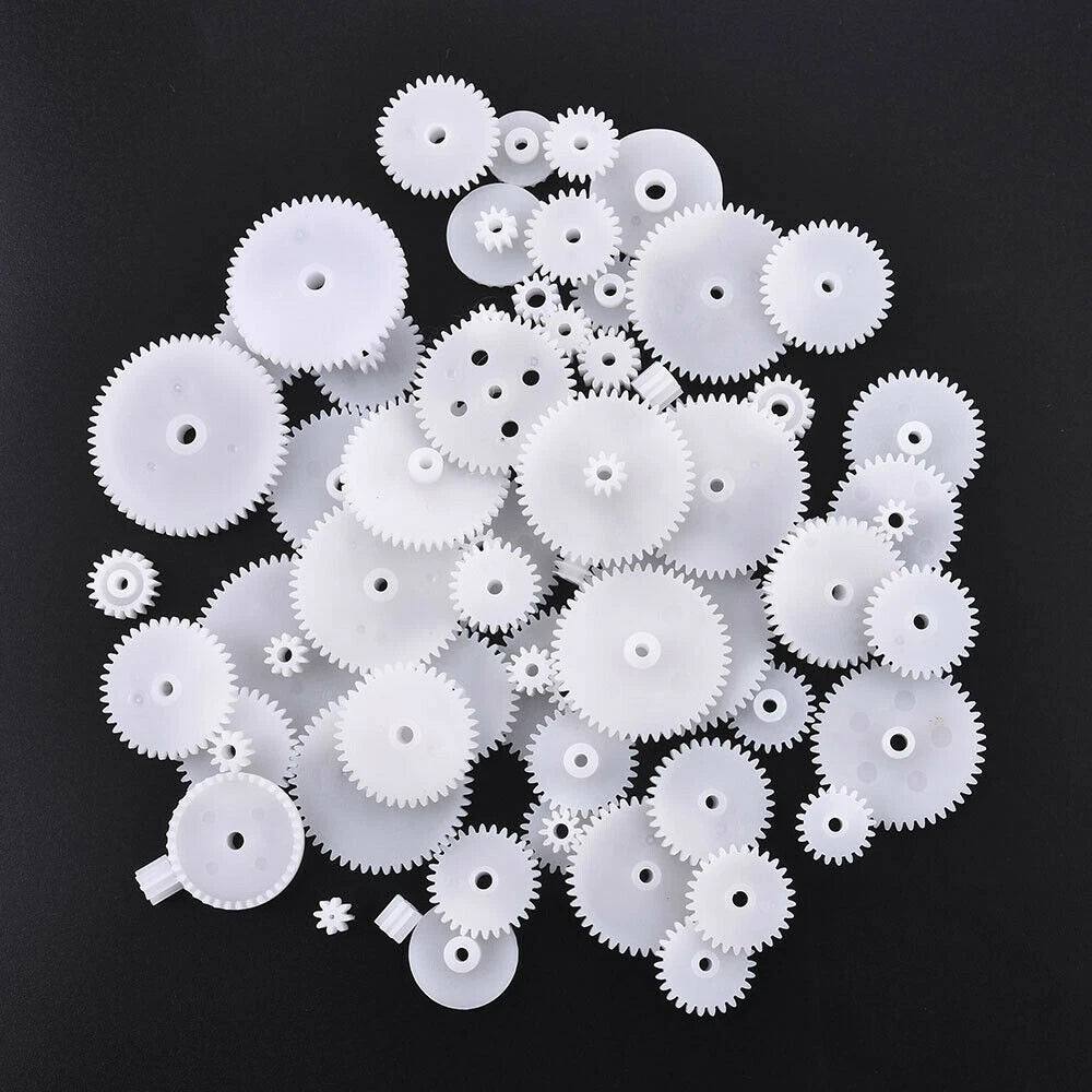 58Pack Different Size Plastic Gear Modulus 0.5 Assortment RC Car Robot Toy Motor